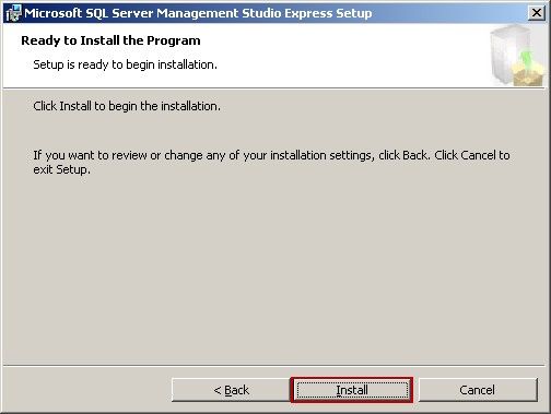 等待SQL Server企业管理器的安装