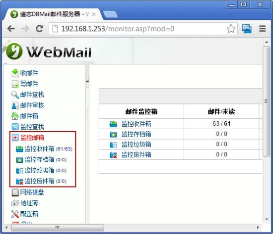 监控邮件列表